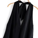 ZARZ Homemade New Women's Clothing Bow Ornament Hanging Neck Flute Dress 8039116 HZ0107