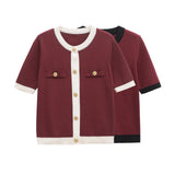 ZARZ Homemade New Women's Classic Buffet Short-Sleeved Knitted Coat 1822106 HZ0107