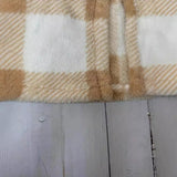 Autumn And Winter Fashion Burst Temperament Cardigan Two-Color Lattice Hooded Lady Plush Vest Coat Woman